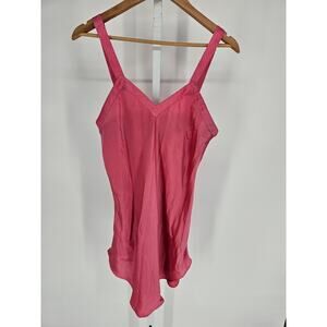 Partners by Mervyns Womens Sz M Pink Satin Nightgown Sleeveless V Neck